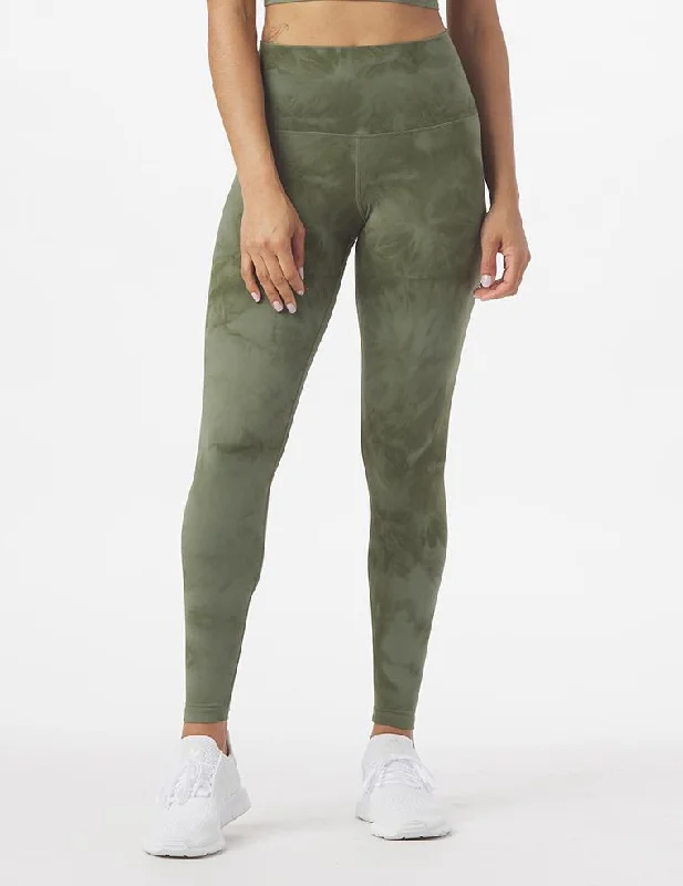 High Waist Pure Legging: Moss Tie Dye