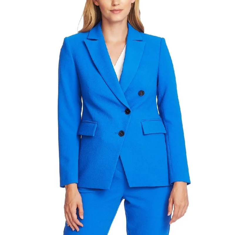 Vince Camuto Women's Asymmetrical Front Parisian Crepe Blazer Blue Size 10