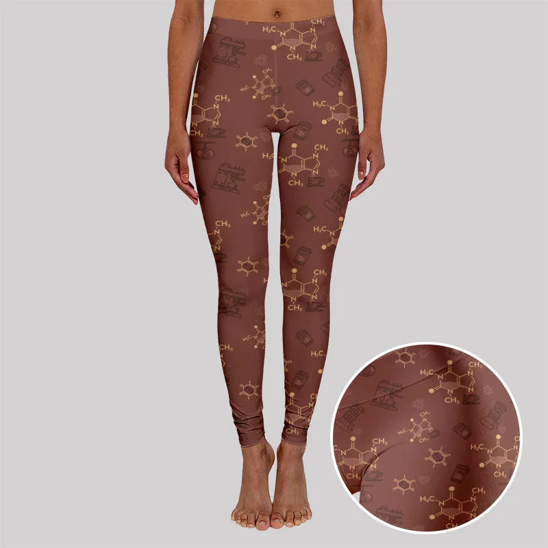 Chemical Formula of Caffeine Geek Leggings