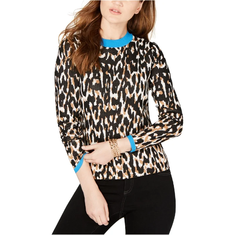 I-N-C Womens Leopard Pullover Sweater