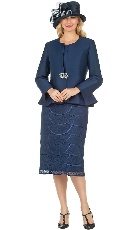 Giovanna Church Suit G1060E-Navy