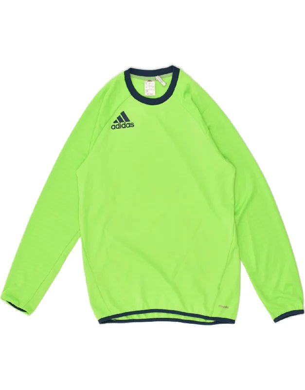 ADIDAS Womens Graphic Top Long Sleeve UK 16 Large Green