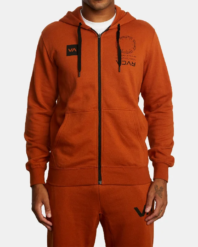 VA Mark Zip Hoodie - Dark Amber