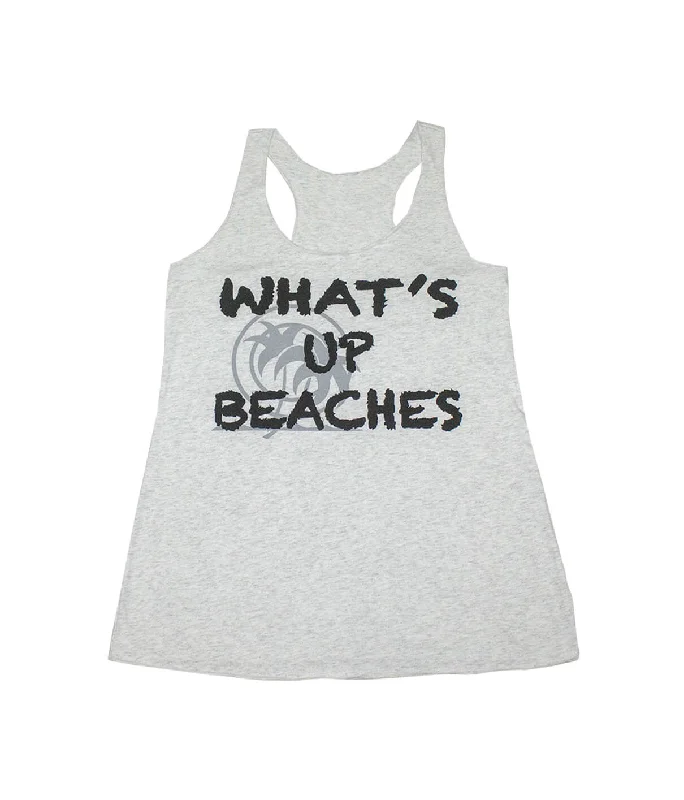 "What's Up Beaches" White Vintage Tank Top For Women