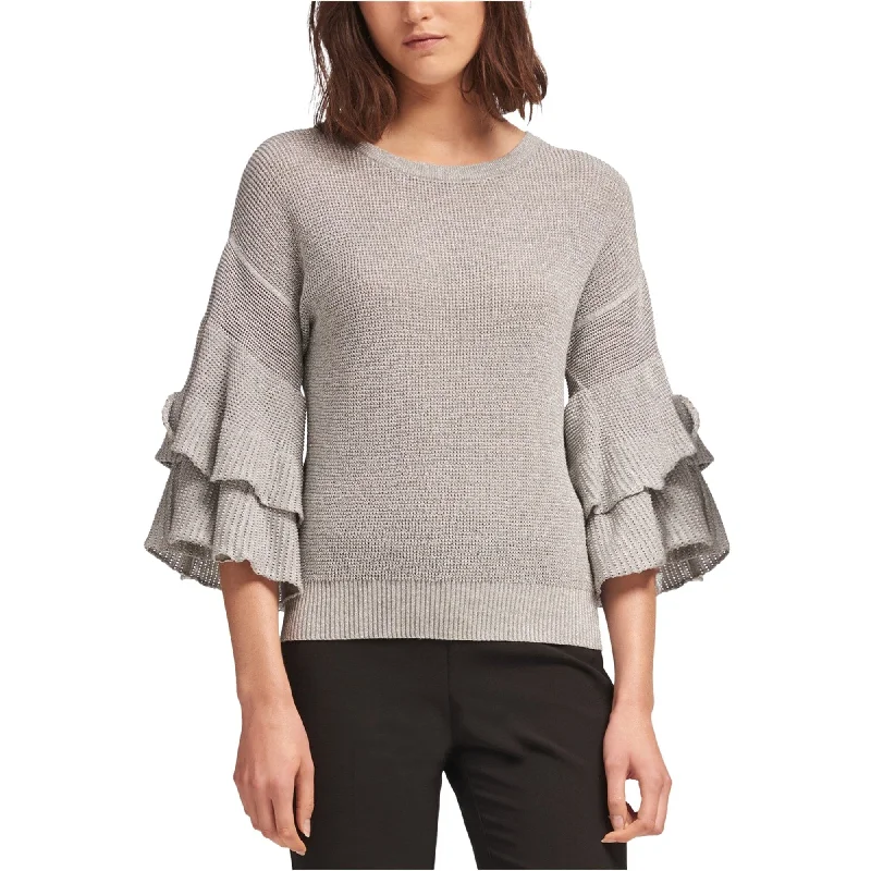 Dkny Womens Ruffle Sleeve Pullover Sweater