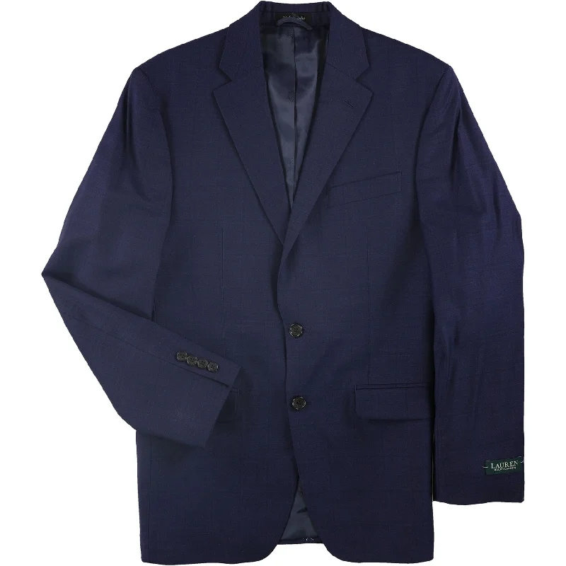 Ralph Lauren Mens UltraFlex Two Button Blazer Jacket, Blue, 54 Regular