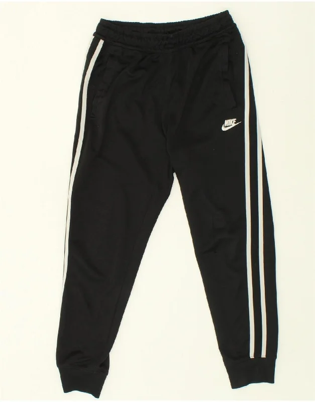 NIKE Womens Tracksuit Trousers Joggers UK 10 Small Black Polyester