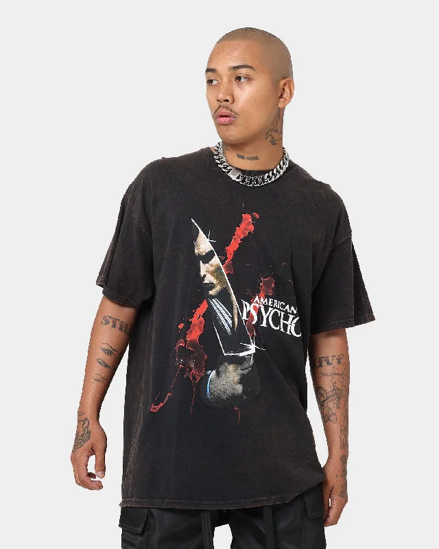 Goat Crew X American Psycho Knife Vintage T-Shirt Black Wash