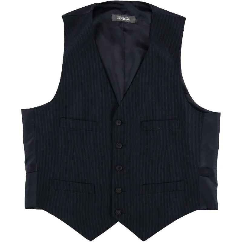 Kenneth Cole Mens Pinstripe Five Button Vest