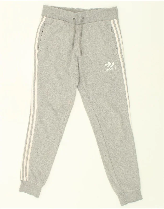 ADIDAS Womens Tracksuit Trousers Joggers UK 8 Small Grey