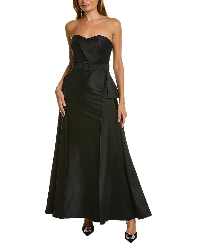 Badgley Mischka Draped Gown