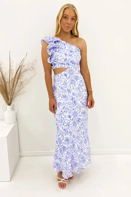 Knox Midi Dress Blue Floral