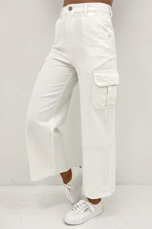 Loxley Cargo Pant White