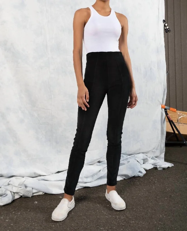 Slim Cord Pants In Black