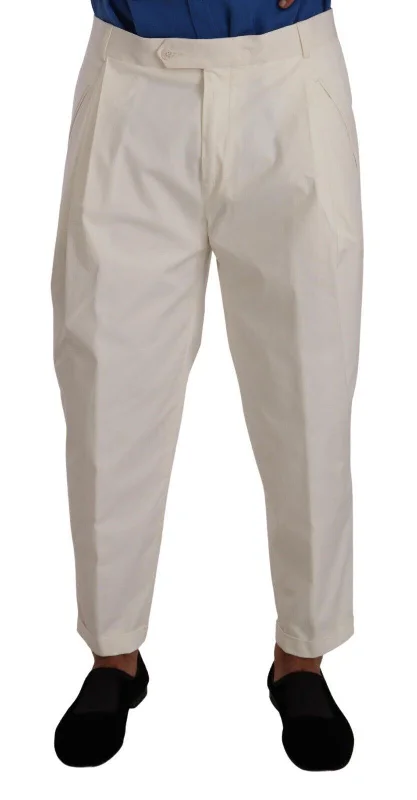 Dolce & Gabbana Elegant  Cotton Stretch Dress Men's Pants