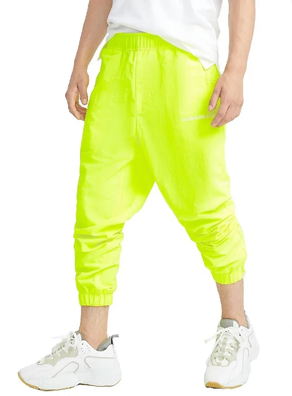 Men's Neon Track Pant In Safety Yellow