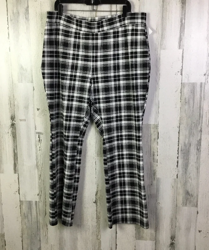 Pants Dress By Iman Hsn In Black & White, Size: 18