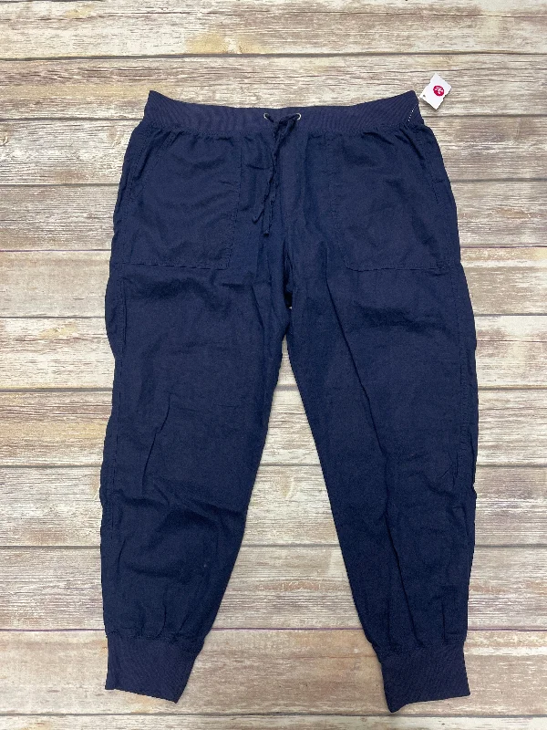 Pants Linen By Gap In Navy, Size: L