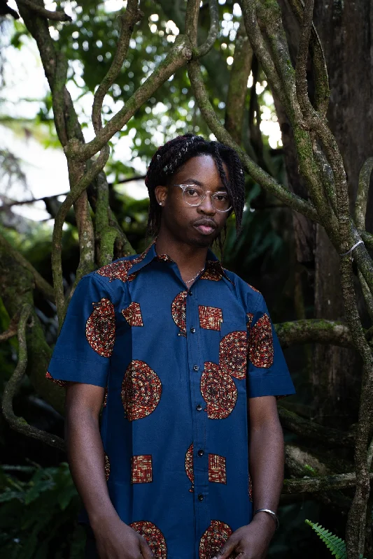 African Print Cayman Short Sleeve Shirt