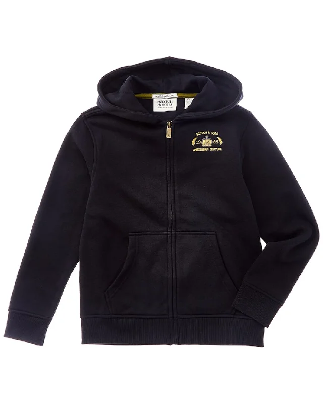 Scotch & Soda Graphic Fleece Zip-Up Hoodie