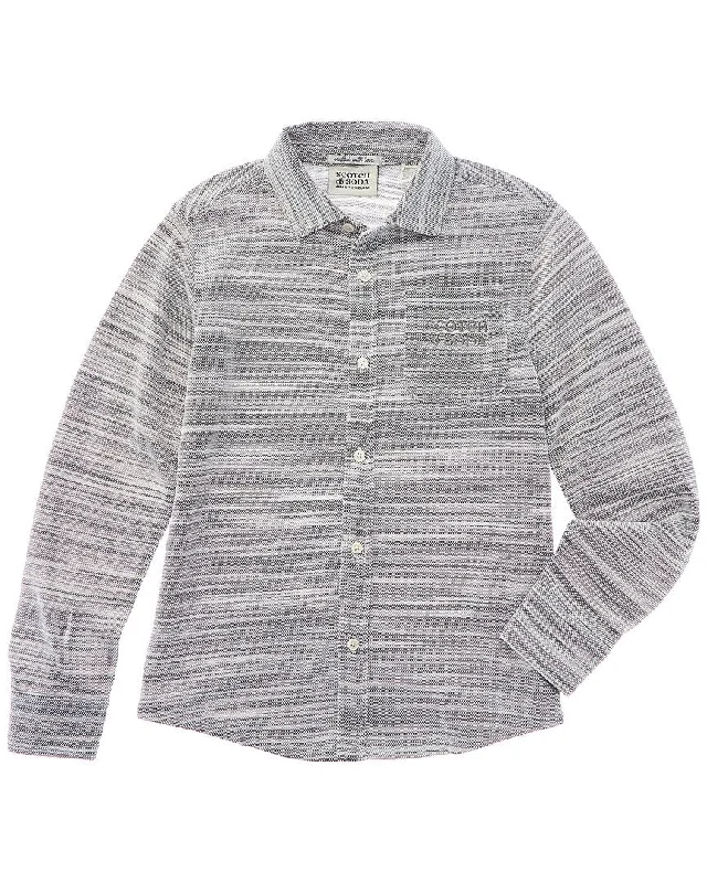 Scotch & Soda Space-Dyed Button-Up Top